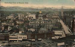 Bird's Eye View of Denver Colorado Postcard Postcard Postcard