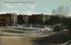 9th and Paseo Fountain Postcard