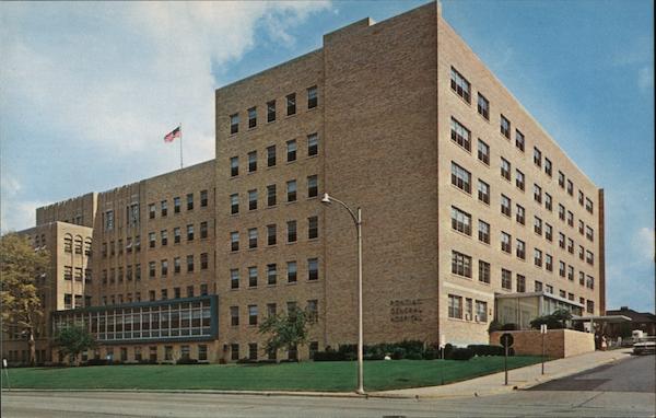 General Hospital, Seminole At West Huron Pontiac, MI Mary Gunn Postcard