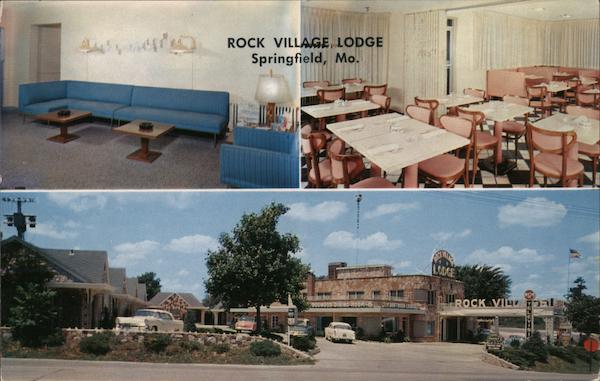 Rock Village Lodge Springfield, MO Larry Nicholson Postcard