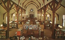 Interior of The Library-In-The-Church, Westbrook College Portland, ME Postcard Postcard Postcard