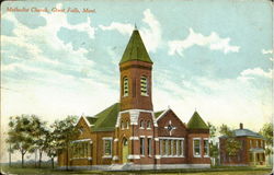 Methodist Church Great Falls, MT Postcard Postcard