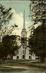 Congregational Church Lee, MA Postcard Postcard