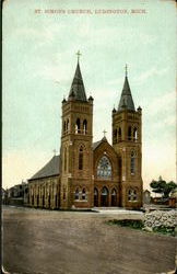 St. Simons Church Ludington, MI Postcard Postcard