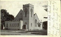 Ganson Street Bapist Church Jackson, MI Postcard Postcard