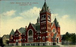 Market Street M. E. Church Logansport, IN Postcard Postcard