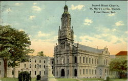 Sacred Heart Church, St. Mary's of the Wood Terre Haute, IN Postcard Postcard