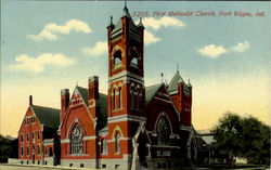 First Methodist Church Fort Wayne, IN Postcard Postcard