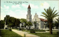 The Roman Catholic Cathedral And Plaza Postcard