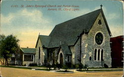 St. John'S Episcopal Church And Parish House Aurora, IL Postcard Postcard