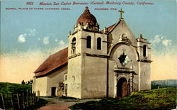 Mission San Carlos Bottomeo (Carnel) Monterey County Carmel, CA Postcard Postcard