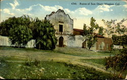 Ruins Of San Diego Mission Postcard