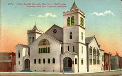 First Bapist Church, Second And San Antanio Antonio Streets Postcard