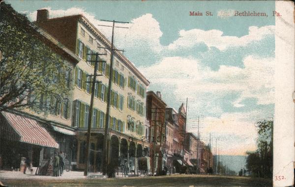 Main Street Bethlehem, PA Postcard