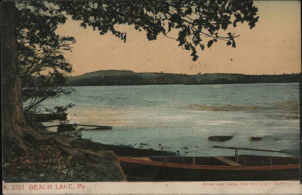 Scenic View Beach Lake, PA Postcard