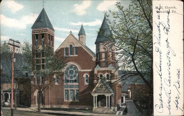 M.E. Church Towanda, PA Postcard