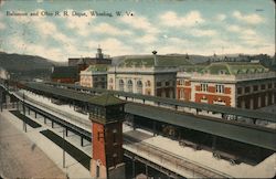 Baltimore and Ohio R.R. Depot Wheeling, WV Postcard Postcard Postcard