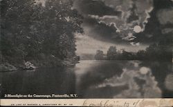 Moonlight on the Conewango Fentonville, NY Postcard Postcard Postcard