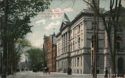 View of City Hall, looking up Church Street Postcard