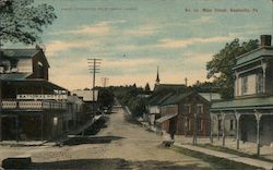 Looking Along Main Street Beallsville, PA Postcard Postcard Postcard