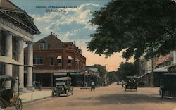 Section of Business District Postcard