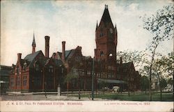 C.M. & St. Paul Ry. Passenger Station Milwaukee, WI Postcard Postcard Postcard