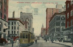 Wisconsin Street, Looking East Postcard