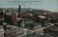 View from Wells Building, Looking Northeast Milwaukee, WI Postcard Postcard Postcard