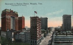 Skyscrapers in Business District Memphis, TN Postcard Postcard Postcard