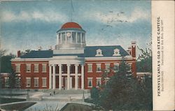 View of Pennsylvania's Old Capital Building before it was destroyed by fire Postcard