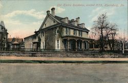 Old Harris Residence, erected 1775 Postcard