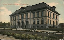 Lincoln School Building Postcard