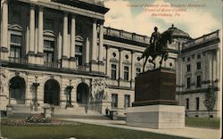 Statue of General John Frederic Hartranft, Front of State Capitol Postcard