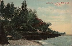 Lake Shore at Four Mile Creek Erie, PA Postcard Postcard Postcard