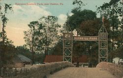 Entrance to Bushkill Park Easton, PA Postcard Postcard Postcard