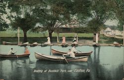 Boating at Bushkill Park Easton, PA Postcard Postcard Postcard