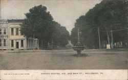 Corner Central Ave. and Main St. Wellsboro, PA Postcard Postcard Postcard