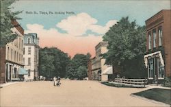 Main Street, looking North Tioga, PA Postcard Postcard Postcard