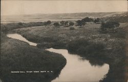 Cannon-Ball River near Mott Postcard