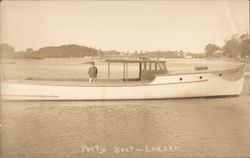 Man on Party Boat Lousam Postcard