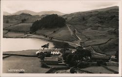 View of Home on Water from Hilside Postcard