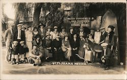 Large Group at US-Mexico Border Tijuana, Mexico Postcard Postcard Postcard