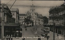 Wellesley Street, showing Public Library Postcard