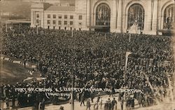 Part of Crowd at Liberty Memorial Dedication Postcard