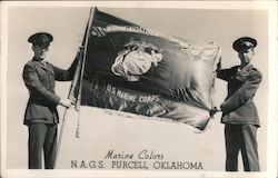 Us Marine Corps Marine Colors Purcell, OK Postcard Postcard Postcard