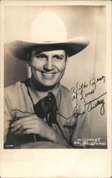 Gene Autry the Singing Cowboy - Printed Signature Postcard