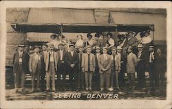 "Seeing Denver" Tourist Sightseeing Car Colorado Postcard Postcard Postcard