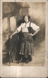 Studio Photo of Woman in Chicago, Barbara Rozhon? Postcard