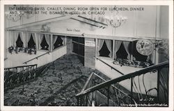 Entrance to Swiss Chalet Dining Room, Bismarck Hotel Chicago, IL Postcard Postcard Postcard