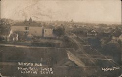 From Bell Tower Looking South Benson, NE Postcard Postcard Postcard